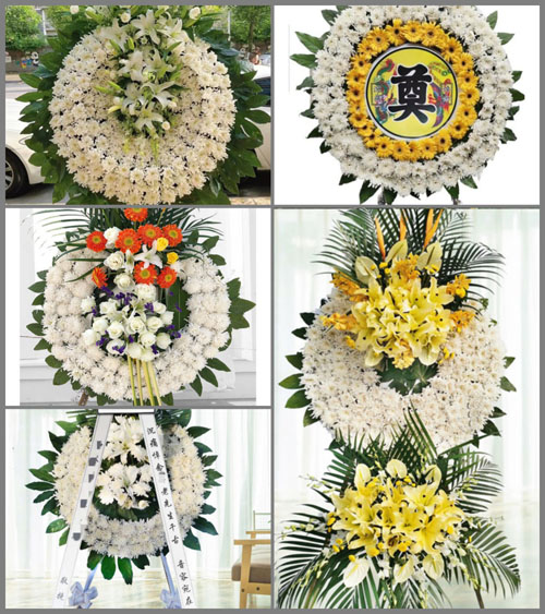 四川成都大邑县斜源镇六坪村花圈速递